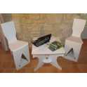 Stand en carton - 2 chaises et 1 table basse